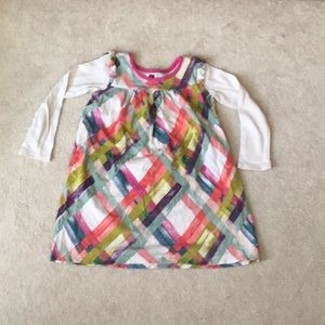 Rainbow Pattern Tea Dress